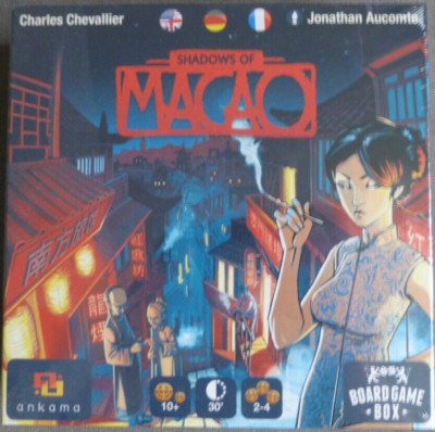 +In den Schatten von Macao+ +Neu+ +OVP+ +Chevallier+ +Boardgame Box+ +Deutsch+