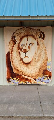 LION CAT JUNGLE QUEEN SIZE BLANKET - Main Image