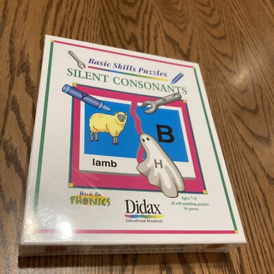 Didax Basic Skills Puzzles  SILENT CONSONANTS Hands On Phonics NEW