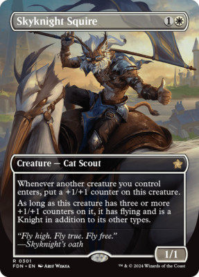 MTG | Skyknight Squire (V.1) | Foundations | NM | EN | FOIL