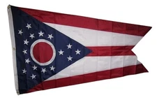 4x6 ft Embroidered State of Ohio OH 300D Nylon Banner 4'x6' W/ GROMMETS