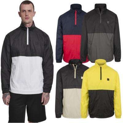 Urban Classics Stand Up Collar Pull Over Jacket 2-Tone Windjacke Windbreaker New