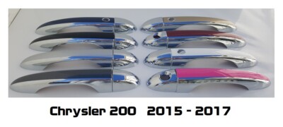Custom Black OR Chrome Door Handle Overlays 2015-2017 Fits Chrysler 200 PICK CLR
