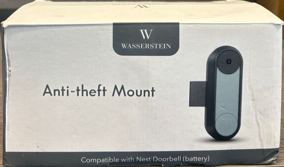Wasserstein Anti-Theft Mount For Google Nest Doorbell (Black)