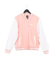 New Balance Women's Coat S Pink Graphic 100% Other Varsity Jacket