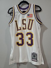 Men's Mitchell & Ness Shaquille O'Neal White LSU Tigers College Vault 1990/91