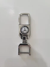 Chrome Metal Keychain w/Key Ring Clip Car Logo Key Chain for MERCEDES 