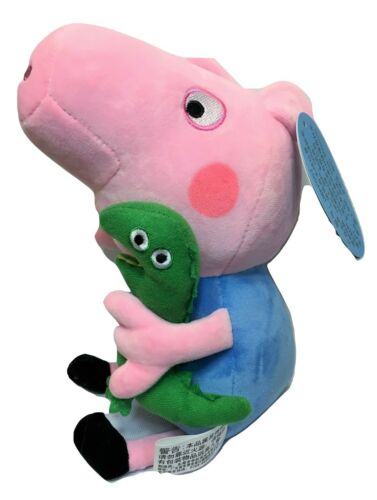 RARE Peppa Pig George's Green Dinosaur Soft Stuffed Plush Dolls 12" NWT