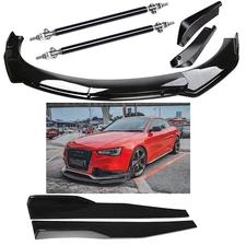 Front Bumper Lip Splitter Spoiler Body Kit Side Skirt For Audi A5 A6 A7 A8