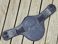 Devoucoux GT Option Black Padded Belly Guard Stud Dressage Girth - 24"-60cm EUC!