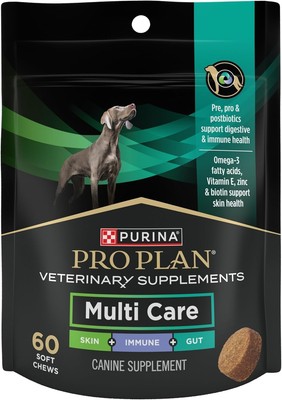 60 ct Purina Pro Plan Multi Care Supplements for Digestive & Skin Health in Dogs