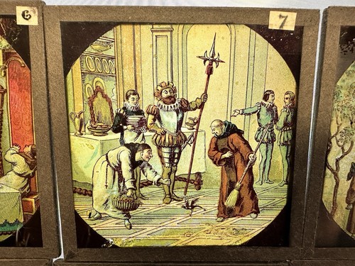 Magic Lantern Slides set of 12 THE JACKDAW OF RHEIMS Original Box - Picture 9 of 16