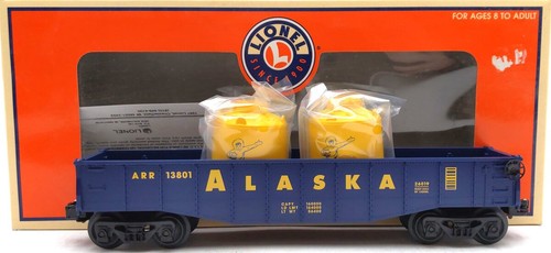 Góndola Lionel 6-26019 calibre O ferrocarril Alaska con botes #13801 nueva en caja | Condition: New