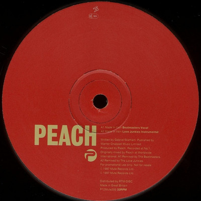Peach - Made In Vain - UK Double Promo 12'' Vinyl - 1997 - Mute