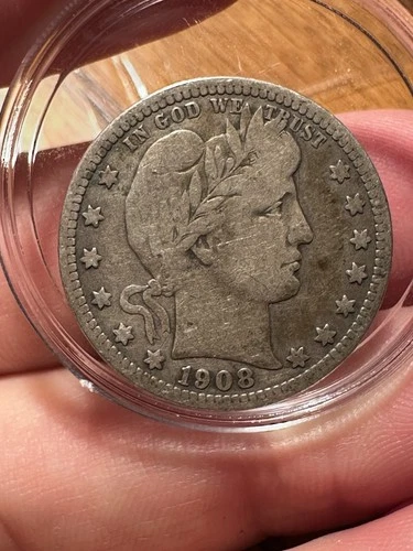 1908 D Barber Quarter