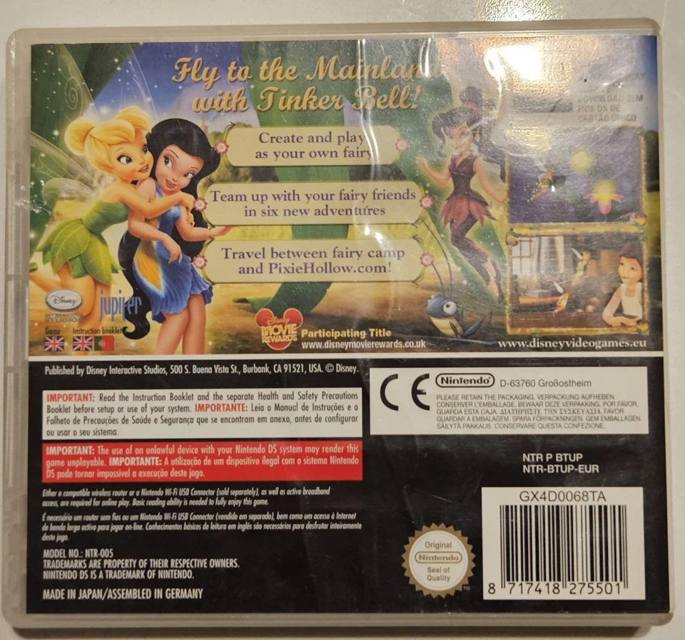 Tinker Bell & The Great Fairy Rescue Nintendo DS Game *No Manual* Disney Free 📮 - Image 2 of 4