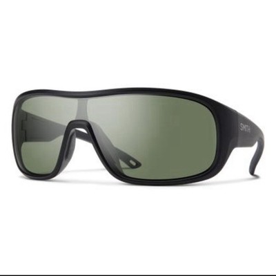 Smith Spinner Polarized Sunglasses Matte Black 003 Shield Retail $199