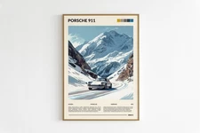 Vintage Porsche 911 Poster – Classic 911 Wall Art & Retro Minimalist Print