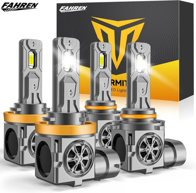 Fahren 9005+H11 Combo LED Headlight 240W 200000LM High/Low Beam 6500K 4Bulbs Kit