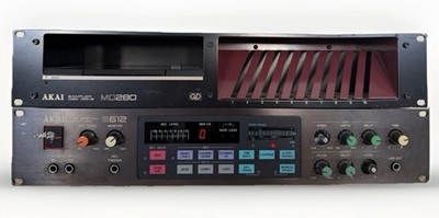 AKAI S612 MIDI Digital Sampler + MD280 Disk Drive Rack Mount Vintage 12-Bit