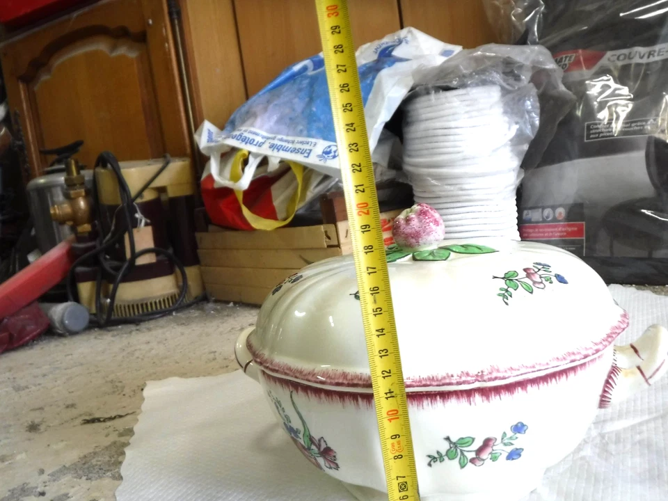 Soupière  GIEN - MODÈLE LORRAINE  - DIAMÈTRE 23,5 + anses - Photo 2/4