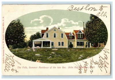 1907 Georges Mills NH The Fells Summer Residence of Sec. John Hay NH Postcard