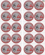 20pcs GPS Tracking Alarm Sticker 7.5 x 3 cm Warning Sticker Indoor -Round