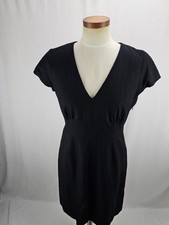 J.Crew Women's Black Wool Blend V Neck Dress 10