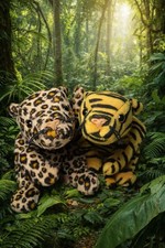 Stripes the Tiger and Freckles the Spotted Leopard Plush Toys Ty Beanie Babies