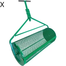LANDZIE Lawn & Garden Spreaders - 44 Inch Heavy Duty Metal Mesh Basket Push
