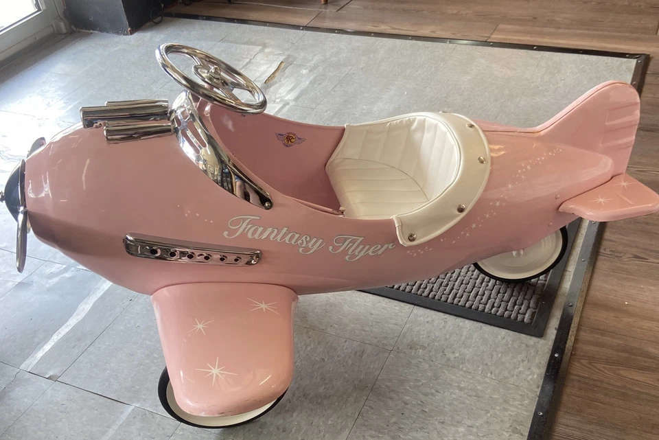 Airflow Coleccionables Niño Rosa Fantasía Flyer Metal Pedal Avión Avión Usado Foto 4 de 4