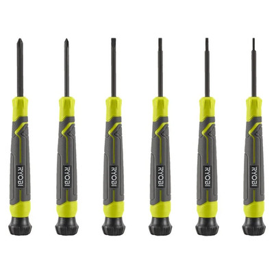 Ryobi RHSDSPC6 Präzisions-Schraubendreher-Set, Drehkappe, Anti-Oxidationsspitze