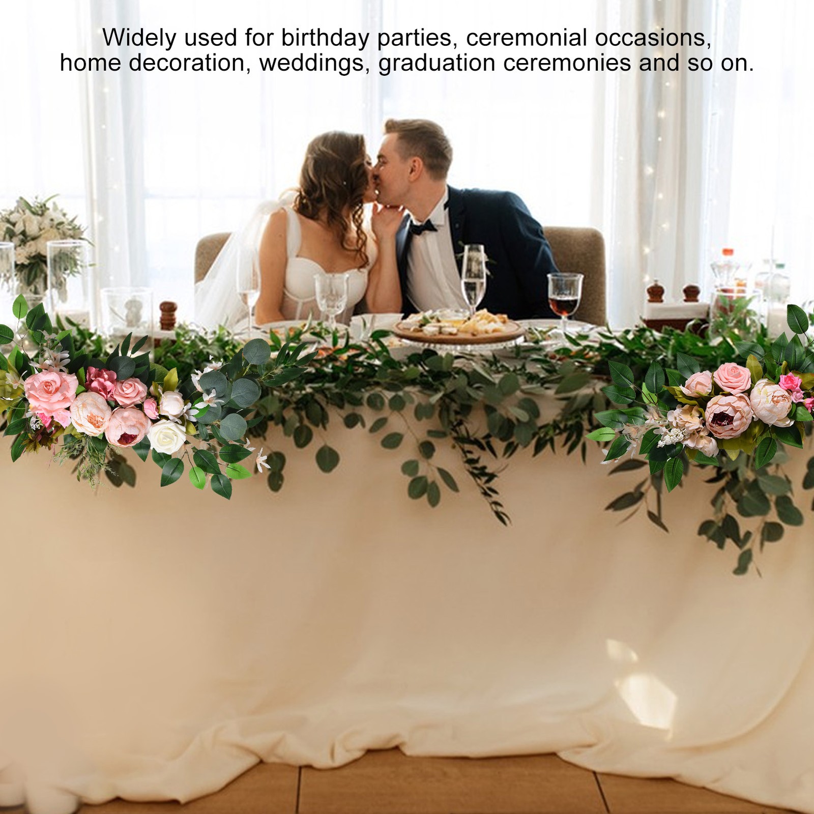 ✿ Wedding Arch Draping Artificial Flower Multifunctional Wedding Welcome Signs