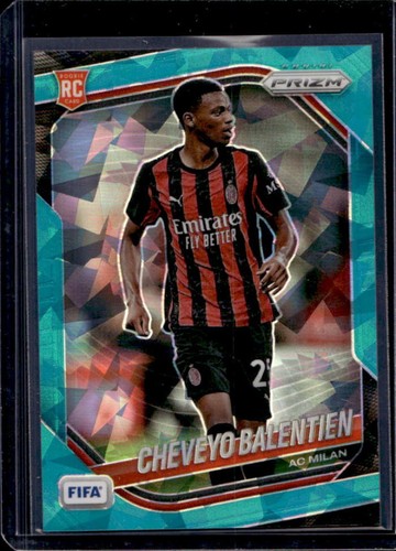 2025-26 Panini Prizm FIFA Cheveyo Balentien RC Teal Ice Prizm #/99 Milan