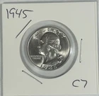 1945 Washington Quarter 90% Silver Bullion Uncirculated