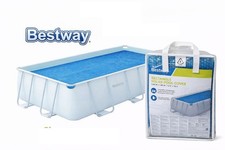Bestway Solar Pool Cover 4m x 2m Rectangular Keeps Water Warm 13ft Frame Pools