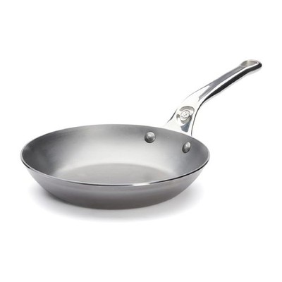MINERAL B Carbon Steel Fry Pan - 8  Diameter, 5.5  Cooking Surface - Ideal fo...
