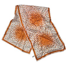 VERA Neumann Scarf  Signed  Orange  43" x 14" Made in Japan