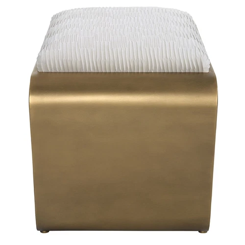 Uttermost Hoop Small Gold Bench - Picture 2 of 4