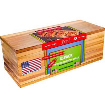 Cedar Grilling Planks - 12 Pack - Made In USA 11 inches x 5.5 