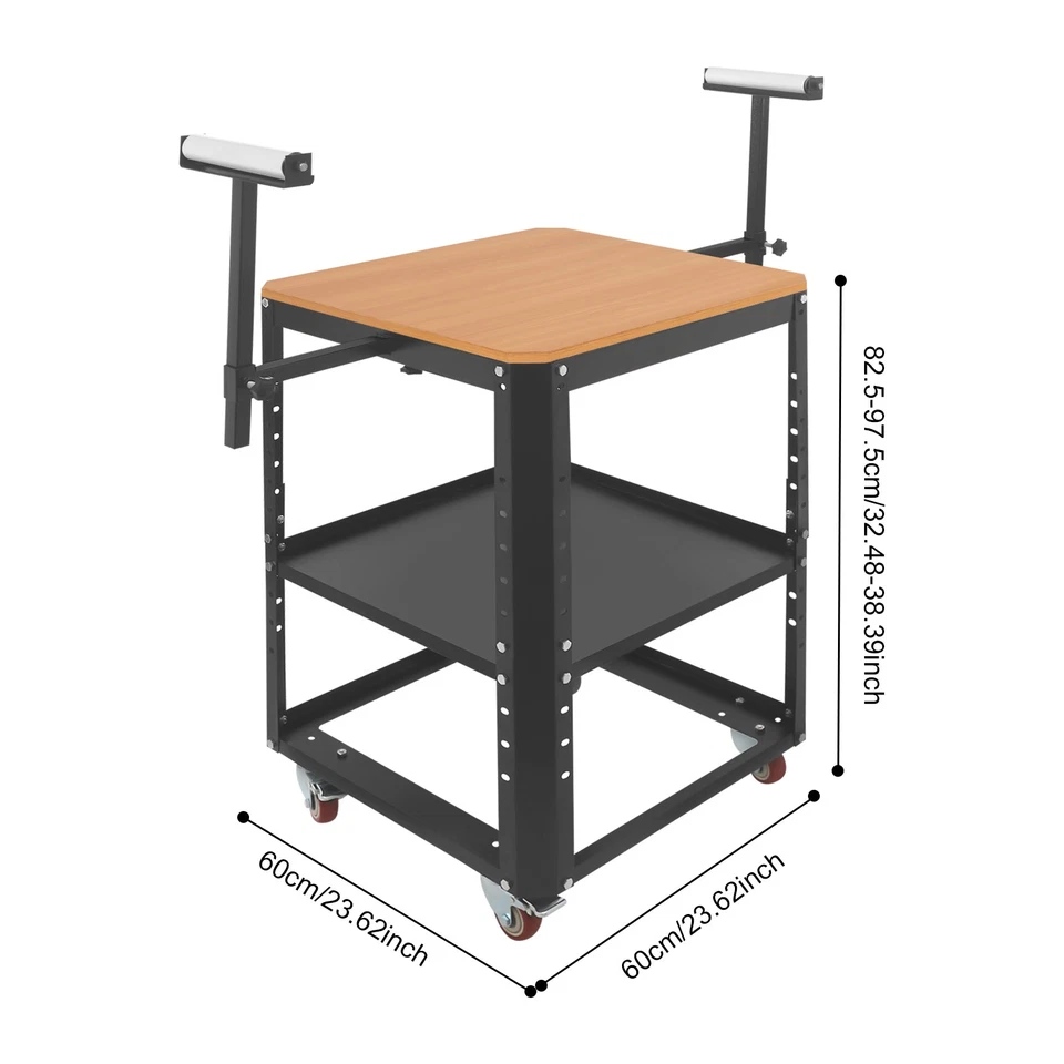 Soporte para cepilladora rodante 550 libras capacidad de carga soporte para herramientas altura ajustable con ruedas Foto 4 de 4