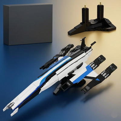 SPACE BOSS! Normandy SR-2 Spaceship Detailed Starship 1029PCS Building Bricks