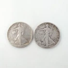 Lot of 2 1942 Walking Liberty 90% US Silver Half Dollars