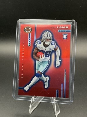 2020 Panini Chronicles Dynagon CeeDee Lamb Red Prizm /99 RC D-11 Cowboys
