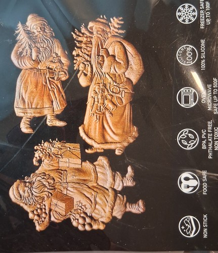 Holiday Greetings | 5" x 8" Silicone Décor Mould Re design with Prima | Santa8. - Picture 2 of 3