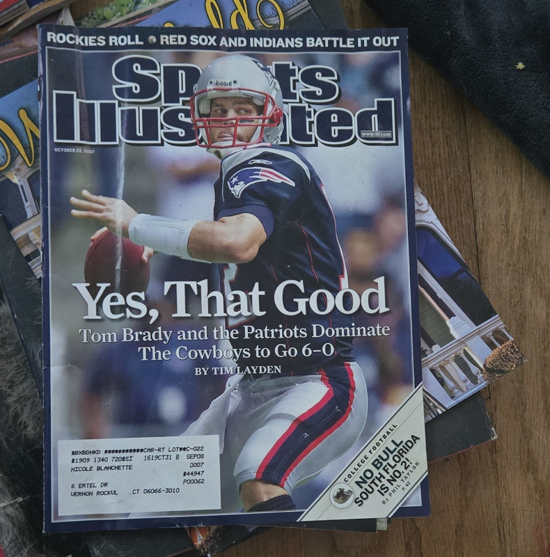 Sports Illustrated Oct 22 2007 Issue 22 Tom Brady "Yes, That Good" Collector's