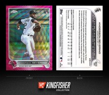 Anderson Severino 2022 Topps Chrome Update Pink Wave Refractor Rookie RC #USC22