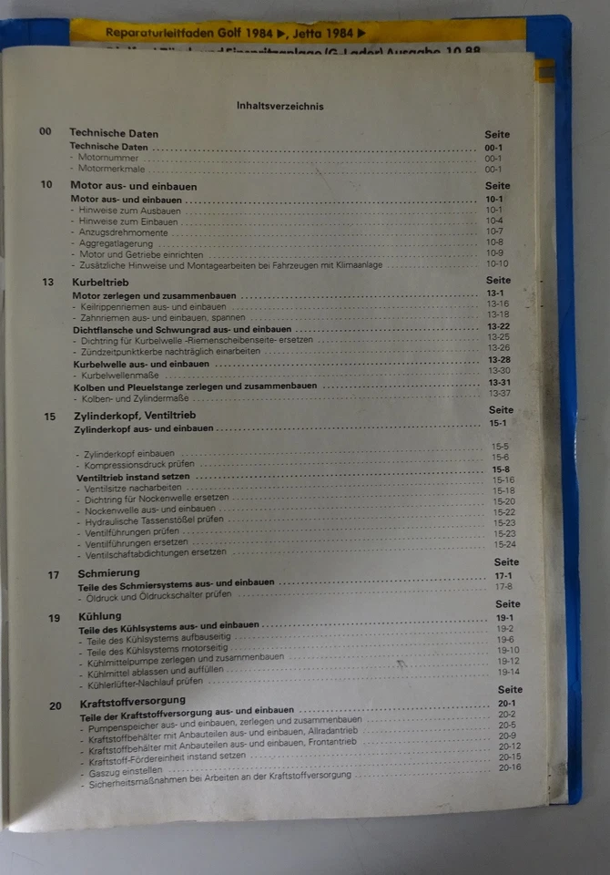 Manual de Taller VW Golf II Gti G60 / Ralley Golf 1,8l 16V G-Lader Motor 6/1994 - Imagen 2 de 4