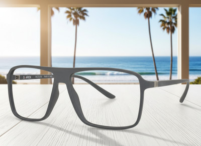 Starck Eyes Eyeglasses Square Aviator 360 hinge Matte Grey 5012 #3