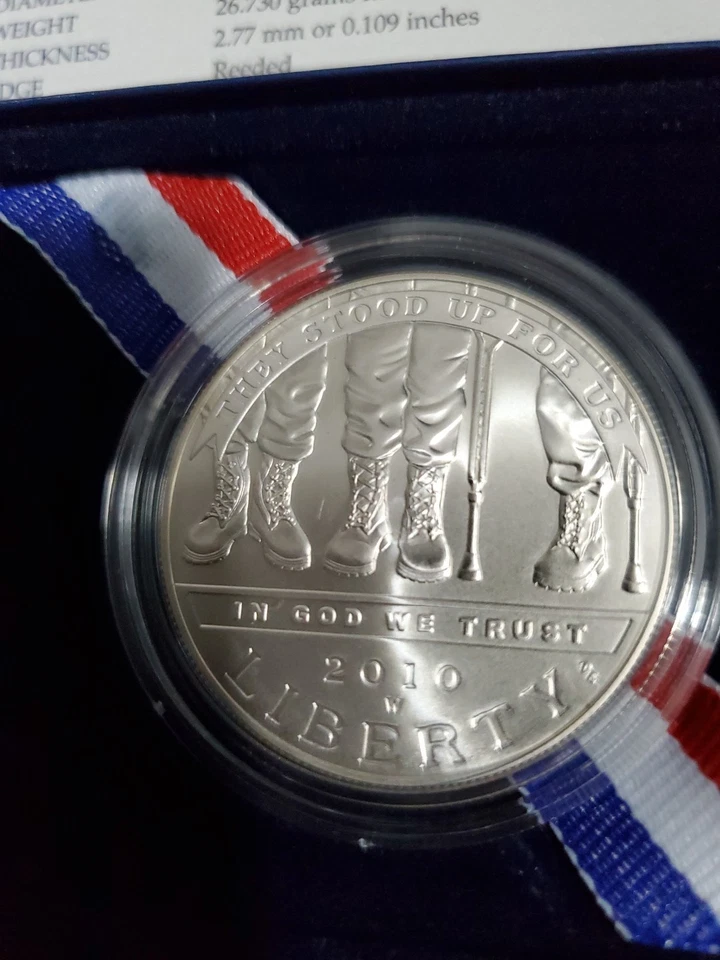 2010 W West Point .90 Silver Dollar Commemorative American Veterans for LifeOGP - Image 2 of 4
